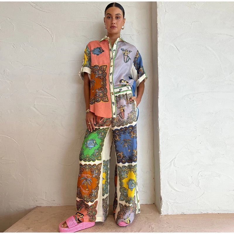 Resort Casual Pants Suit