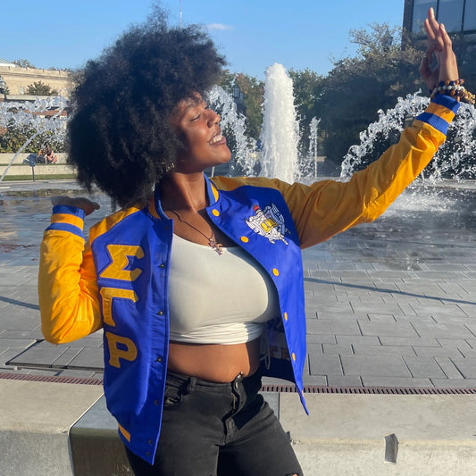Sigma Gamma Rho Bomber Jacket Custom Lining