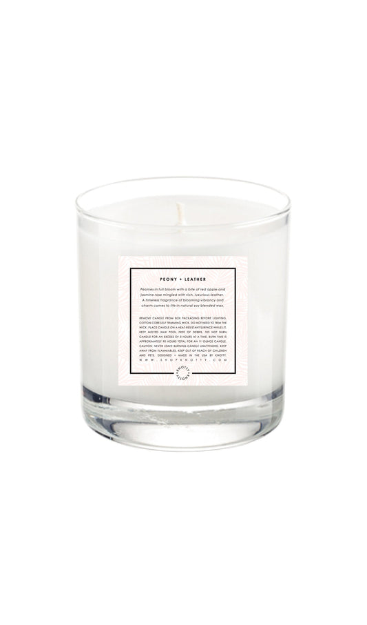 Soy Candle | Peony + Leather